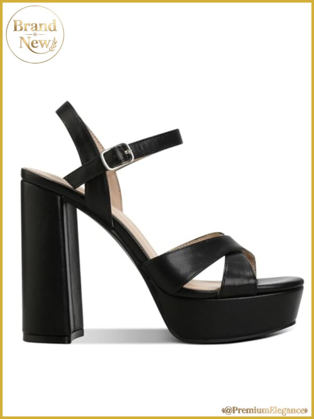 Women's Platform Chunky Heel Sandals Open Toe Ankle Strap 3.15-Inch High Heels